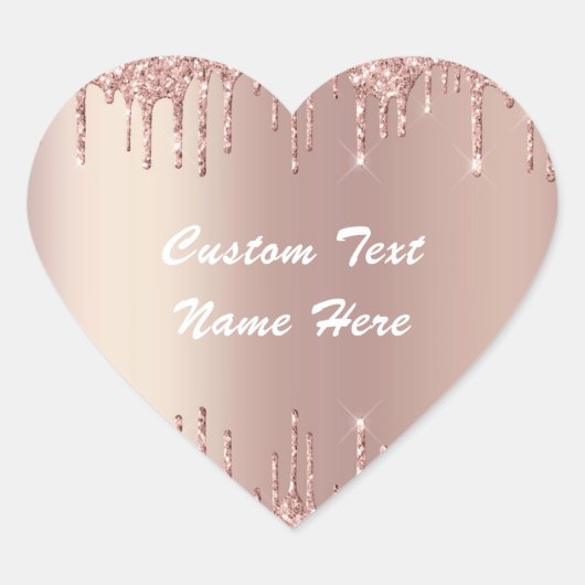 Rose Gold Glitzer sparkeln Aufkleber für benutzerd (Vorderseite)