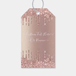 Rose Gold Glitzer Sparkle benutzerdefinierte Gesch Geschenkanhänger