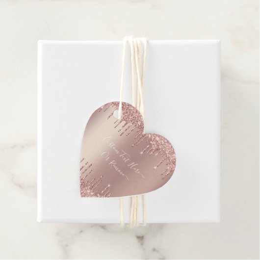 Rose Gold Glitzer Sparkle benutzerdefinierte Gesch Geschenkanhänger (Beispiel)