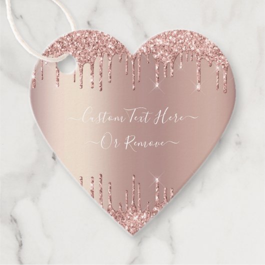 Rose Gold Glitzer Sparkle benutzerdefinierte Gesch Geschenkanhänger (Vorderseite)