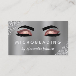 Rose Gold Glitzer Sparkle Eyelashes Mikroblasen Visitenkarte