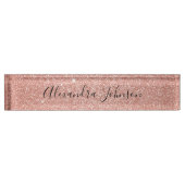 Rose Gold Glitzer Sparkle Giro Namensplakette (Vorderseite)