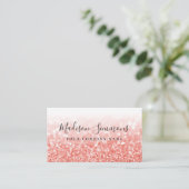 Rose Gold Glitzer Sparkle Monogram Stilvolles Skri Visitenkarte (Stehend Vorderseite)