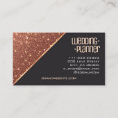 Rose Gold Glitzer Sparkle Stars Luxuriöser Chic Visitenkarte (Rückseite)