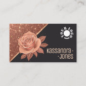Rose Gold Glitzer Sparkle Stars Luxuriöser Chic Visitenkarte (Vorderseite)