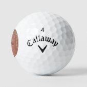 Rose Gold Glitzer Sparkle Tropfen Monogram Name Golfball (Logo)