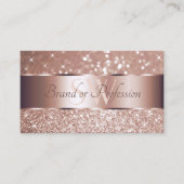 Rose Gold Glitzer Sparkling Stars Monogramm Visitenkarte (Vorderseite)