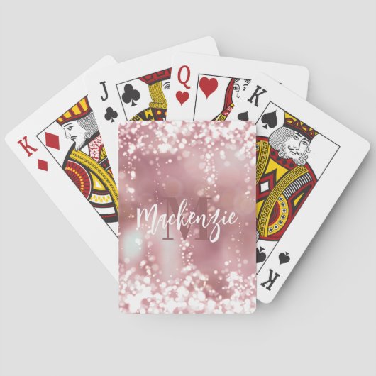 Rose Gold Glitzer Spielkarten (Rückseite)