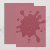 Rose Gold Glitzer Splash Einladung Custom (Vorne/Hinten)