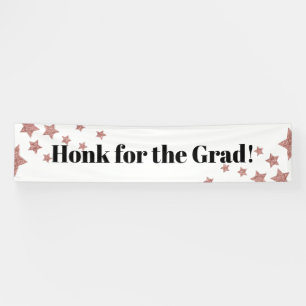 Rose Gold Glitzer Stars Sparkle Honk für Grad Banner