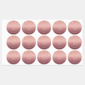 Rose Gold Glitzer Stickers Individuelle Name und B Etiketten (Blatt)