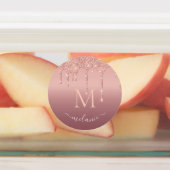 Rose Gold Glitzer Stickers Individuelle Name und B Etiketten (Befestigt)