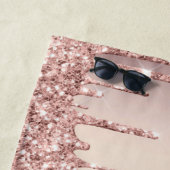 Rose Gold Glitzer Strandhandtuch mit benutzerdefin (Beispiel)