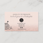 Rose Gold Glitzer Strickgarn aus Gewirken von Häkc Visitenkarte (Rückseite)