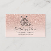 Rose Gold Glitzer Strickgarn aus Gewirken von Häkc Visitenkarte (Vorderseite)