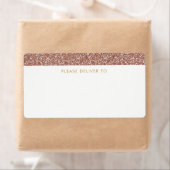 Rose Gold Glitzer Strip Address Labels (Insitu)