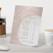 Rose Gold Glitzer Stylist Wellness-Center Salon Pr Sockelschild (In SItu)