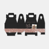 Rose Gold Glitzer Sweet 16 Chic Foto Geschenkschachtel (Ungefaltet)