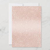 Rose Gold Glitzer Sweet 16 Einladung (Rückseite)