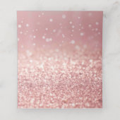 Rose Gold Glitzer Sweet 16 Personalisierte Platzka Platzkarte (Innenseite Aufgefaltet)