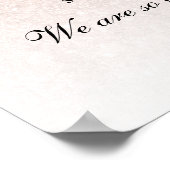 Rose Gold Glitzer Sweet 16 Personalisierter Empfan Poster (Ecke)