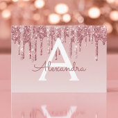 Rose Gold Glitzer Sweet 16 Save the Date Einladung