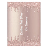 Rose Gold Glitzer Tableteclout mit benutzerdefinie Tischdecke (Vorderseite)