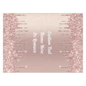 Rose Gold Glitzer Tableteclout mit Ihrem Textnamen Tischdecke (Vorderseite (Horizontal))