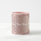Rose Gold Glitzer Tasse mit benutzerdefinierten Te (Zentrum)