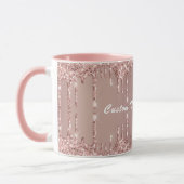 Rose Gold Glitzer Tasse mit benutzerdefinierten Te (Links)