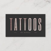 Rose Gold Glitzer Tattoos Visitenkarte (Vorderseite)