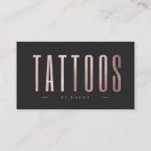 Rose Gold Glitzer Tattoos Visitenkarte (Vorderseite)