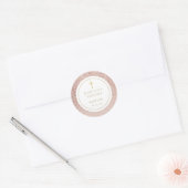 Rose Gold Glitzer Taufe Christening Runder Aufkleber (Umschlag)