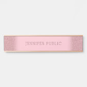 Rose Gold Glitzer Template Elegant Modern Einfach Türschild (Vorderseite )