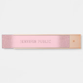 Rose Gold Glitzer Template Elegant Modern Einfach Türschild (Vorderseite )