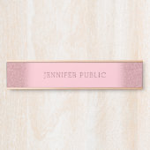 Rose Gold Glitzer Template Elegant Modern Einfach Türschild (Vorderseite )