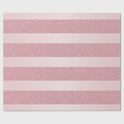 Rose Gold Glitzer Template Elegant Weihnachten Geschenkpapier (Flach)