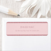 Rose Gold Glitzer Template Trendy Rücksendeadresse (Insitu)