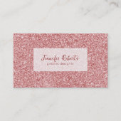 Rose-Gold-Glitzer-Textur mit Glitzern Visitenkarte (Vorderseite)