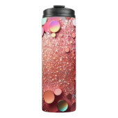 Rose Gold Glitzer Thermal Tumbler 12oz Thermosbecher (Vorderseite)