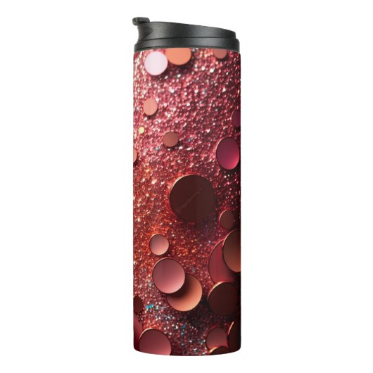 Rose Gold Glitzer Thermal Tumbler 12oz Thermosbecher (Nach rechts gedreht)
