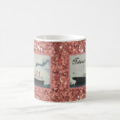 Rose Gold Glitzer Titanic Personalisiert Girl Kaffeetasse (Mittel)