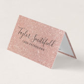 Rose Gold Glitzer Trendy Elegante Highlights Visitenkarten (Vorderseite)