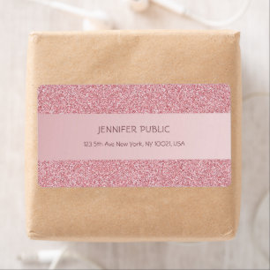 Rose Gold Glitzer Trendy Template Elegante Lieferu