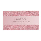 Rose Gold Glitzer Trendy Template Elegante Lieferu (Vorne)