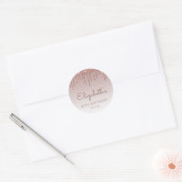 Rose Gold Glitzer Tropfen 40. Geburtstag