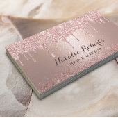 Rose Gold Glitzer Tropfen Beauty Salon & WELLNESS- Visitenkarte