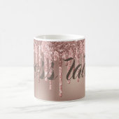 Rose Gold Glitzer Tropfen Boss Lady Kaffeetasse (Mittel)