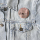 Rose Gold Glitzer Tropfen Braut Button (Beispiel)