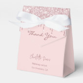 Rose Gold Glitzer Tropfen Business QR-Code Geschenkschachtel (Vorderseite)